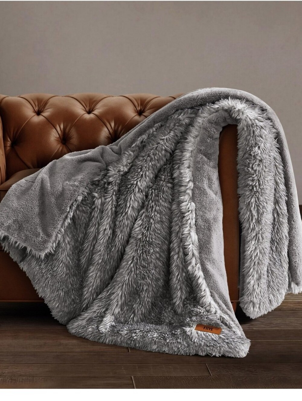 (6)Frye Arcytic Luxe Faux Fur Throw